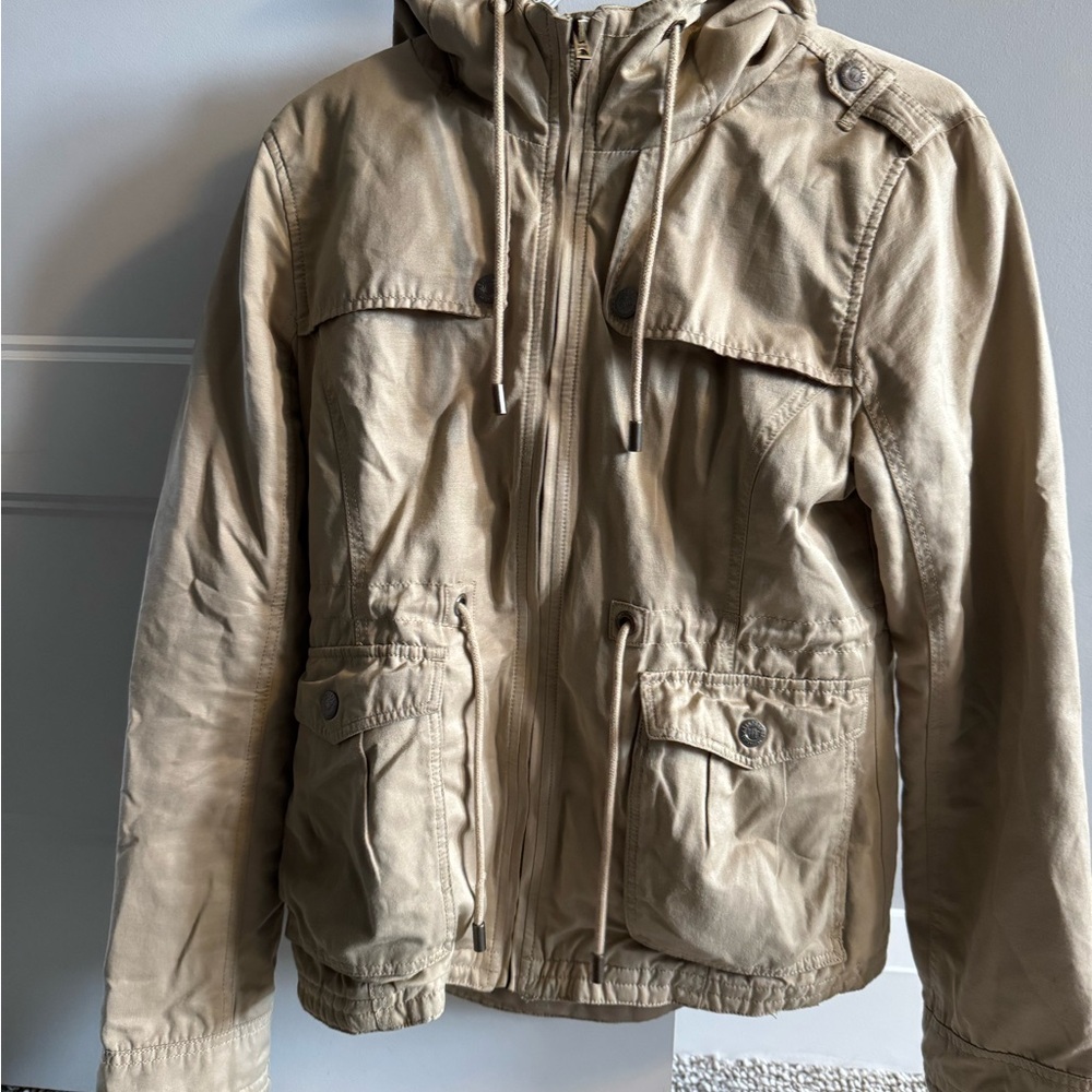 Women’s Tan Hooded Jacket
